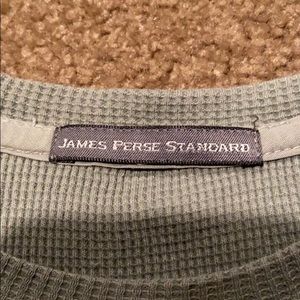 JAMES PERSE celery/gray sleeveless waffle top